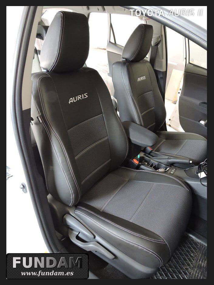 Fundas a medida de ecopiel y tela para asientos de Toyota Auris II